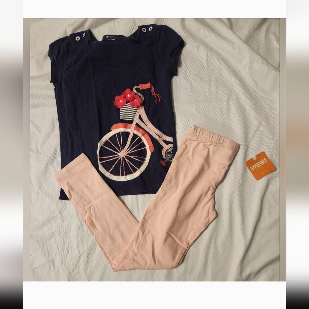 Gymboree Navy and Light Pink Kids Matching Set